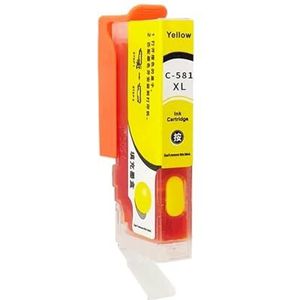 580XXL 581XXL PGI-580 CL-I581 XXL navulbare inktcartridge met permanente chip for Can-n TS6150 TS6151 TS6250 TS6251 TR7550 TR8550(PGI581 Y 1PC)