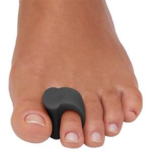 ZenToes Gel teenscheiders voor overlappende tenen, eeltknobbels, grote teenuitlijning, corrector en afstandhouder - 4 stuks (zwart)