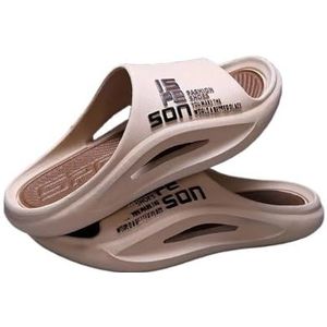 Sandalen, Zachte dikke zoolpantoffels for binnen in de badkamer for heren for thuiscomfort Slippers voor dames(Khaki,47 EU)
