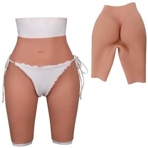 SoTUCR Volledige Siliconen Halflange Slipje Bil Gevoerde Push Up Body Shaper Panty Heupen Lifter Enhancer Shorts voor Drag Queen,Color 3,one size