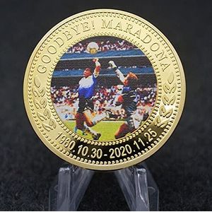 Europa voetbal koning Maradona goud vergulde herdenkingsmunten voetbal ster munten