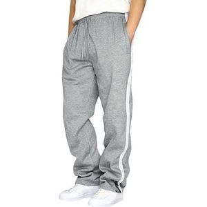 Baggy Joggingbroek Heren Lange Grijze Trainingsbroek Met Wijde Pijpen Vrijetijdsbroek Sportbroek Met Elastische Taille Wijde Baggy Hardloopbroek Warme Heren Joggingbroek Met Zakken (Color : Grey, Si