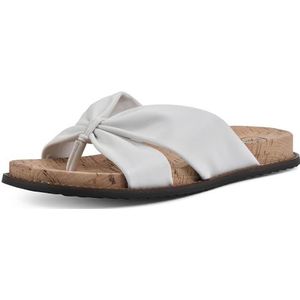 WHITE MOUNTAIN Malanga platte sandaal voor dames, Wit Glad, 40.5 EU