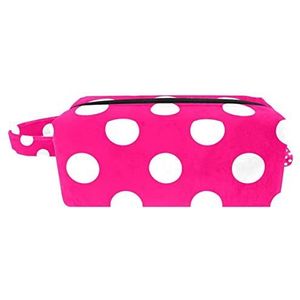 Cosmetische tas,kleine handtas make-uptas voor damesportemonnee,Roze en stippen,make-uptasjes voor op reis