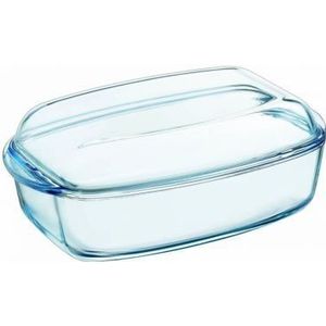 Pyrex Hittebestendige vuurvaste braadpan met deksel van glas (7 l)