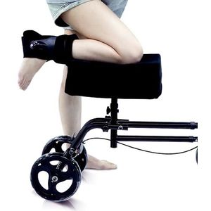 LaitoFame Zachte fluwelen knie-scooterhoes met 6,3 cm hoog afneembaar, zeer belastbaar comfort-traagschuim, knie-scooterkussen voor gebroken voeten, knie-scooter-accessoires, universele pasvorm
