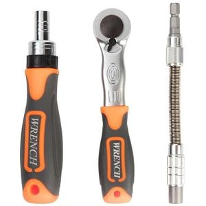 38-delige ratelschroevendraaierset, ijzer, magnetische schroevendraaier, bits, schroevendraaier