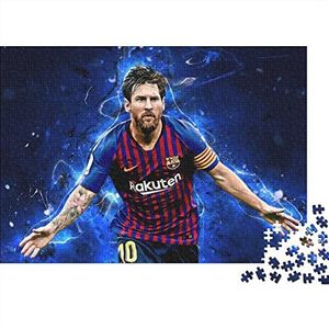 Lionel Messi Puzzel met 500 stukjes voor volwassenen en adolescenten, voetbalpuzzel premium houten verjaardagscadeau, cadeaus voor vrouwen, kerstmuurkunst, 500 stuks (52 x 38 cm)