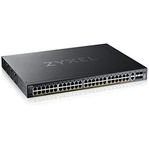 Zyxel 48-poorts GbE L3 Access PoE+ Switch met 6 10G Uplink (600 W) (XGS2220-54HP)