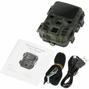 Outdoor Mini Trail Camera 4K HD 24MP 1080P Infrarood Nachtzicht Bewegingsgeactiveerde Jachtval Game IP66 Waterdichte Wildlife Cam Nauwkeurige Opname Heldere Beelden(No SD card)