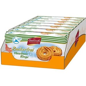 Coppenrath Cookies Hazelnootringen Suikervrij - 7 x 200 Gram