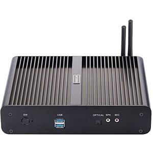 HUNSN Fanless Mini PC, Desktop Computer, HTPC, Kodi Box, I7 4500U 4510U 4650U, Windows 11 / Linux Ubuntu, BM02, Raid, 2 x HDMI, 2 x LAN, 4 x USB3.0, 4 x USB2.0, Optical, 16G RAM 512G SSD
