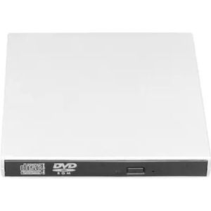 Universele Externe Cd-dvd-optische Drive Draagbare USB 2.0 Dvd-optische Drive-spelerlezer Heldere Beeldkwaliteit Stabiele Audio(White)
