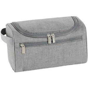 Make-uptas Polyester Mannen Draagbare Opbergtas Toiletartikelen Organizer Vrouwen Reizen Cosmetische Tas Opknoping Waterdichte Wassen Pouch Make Up Bag, Gery, Eén maat