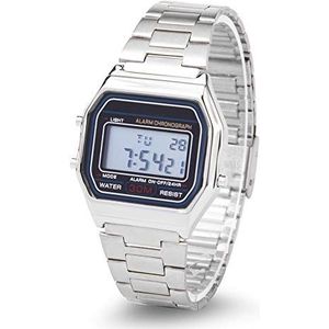 Rechthoek WatchWristwatch, 3 Kleuren Digitaal Horloge LED-horloge Rechthoekig Polshorloge voor Dames voor Meisje voor Cadeau voor Vrienden (Zilver)