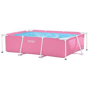Intex 2,2 m x 1,5 m x 60 cm roze rechthoekig frame zwembad, set-up grootte: 2,20 m x 1,50 m x 60 cm (28266NP)