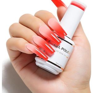 Nicedeco Temperatuur Verandering Gel Nagellak Semi Permanent Nail Gel 15ML Color Changing Nail Polish UV/LED Gellak Nail Art DIY Salon Manicure Holiday Gift 05