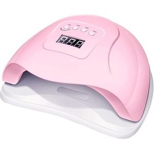 UV-nagellamp, Led Uv Nagel Lamp Nagel Droger Led Nagel Lamp Uv Lamp for Curing Alle Gel Nagellak Met Motion Sensing manicure Pedicure Salon Tool(Pink 72W)