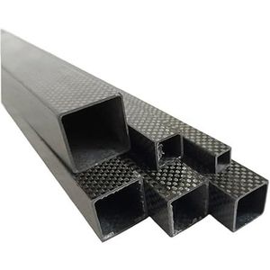 Carbon Fiber Tube, 3K Full Carbon Fiber Vierkante Buis Hoge Sterkte OD 10mm 15mm 20mm 22mm 25mm 30mm Gewoon Glanzend Oppervlak 250mm 300mm 500mm 580mm (Color : 1PC 10X10X8MM 500MM)