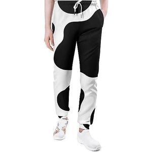 Koe Animal Print Joggingbroek voor Mannen Yoga Atletische Jogger Joggingbroek Trendy Lounge Jersey Broek XL
