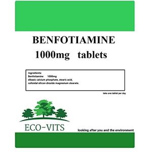 MAX Sterkte BENFOTIAMINE 1000mg (60 tabletten) Bloedsuiker Vet Oplosbaar B1