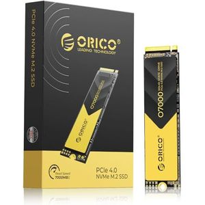 ORICO M2 SSD 1TB, NVMe SSD M.2 met koellichaam, PCIe 4.0 Gen4, tot 7000MB/s, M.2 2280 interne SSD voor PS5, pc-desktop en laptops-O7000