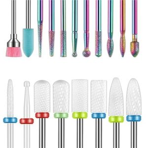 Mozulon Set freeskoppen for nagellak, gebruikt for het ontbramen van dode huidcellen van nagels, accessoires for automatische polijstmachines(5)