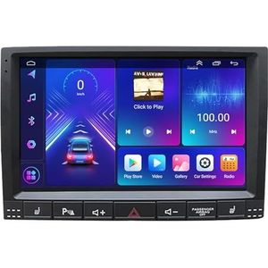 Dubbele DIN Android 14 autoradio voor Volkswagen Touareg 2002-2012 9 Duim QLED Touch screen-met Draadloze Carplay Android Auto GPS navigatie 4G WiFi Stuurwielbediening achteruitrijcamera(P4 4G+WIFI 8C