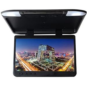 Hoofdsteun videospeler, 1920 * 1080 IPS Scherm 22 Inch Auto Dak Flip Down Mount Monitor MP5 Video Speler for Bus Plafond TV USB FM Uitgang(22 inch Black)