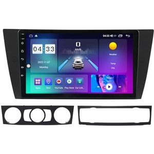 Android Radio voor BMW E90 2005-2013, 9 inch Touchscreen Autoradio met Wireless CarPlay Android Auto Bluetooth WIFI(8Core(6+128GB))