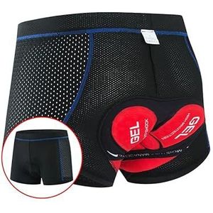 Fietsbroek Heren Fietsbroek Mesh Fietsen Ondergoed 5D Gel Pad Interatoren Schokbestendig MTB Shorts Bike Underwear Fietsonderbroek Heren (Kleur: Noir, Maat: M)