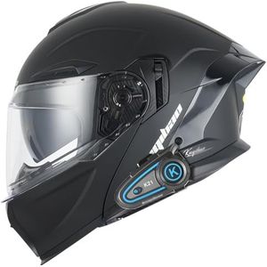 Modulaire Bluetooth-Motorhelm Bluetooth-Geïntegreerde Modulaire Opklapbare Motorhelm, Dubbel Vizier Lichtgewicht, Comfortabel En Stijlvol Modulaire Bluetooth-Helm ECE-Goedgekeurd J,L