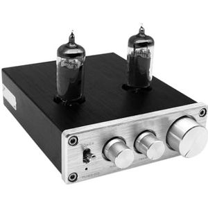 TUBE-03 - Mini HiFi Audio Voorversterker - Zilver - 6K4 Ventielversterker Buffer Bass
