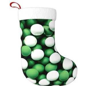 JBJGKHLP Voetbal Wit Groen Print Kerst Kous Feestelijke Vakantie Decor Open haard Boom Grote Xmas Sok Geschenken
