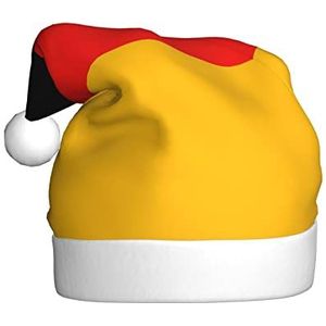 ObabO Duitsland Vlag Pluche Kerstman Hoed, Grappige Kerst Hoeden, Kerstman Hoed Voor Nieuwjaar Feestelijke Feestgeschenken, Volwassen