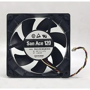 LMNCBVYA - 9G1224G4D04, 0.47A, 4100RPM, Double Ball Bearing, Ideal for CPU and Server High-Performance 120mm 24V Inverter Fan