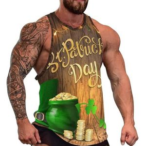 St. Patrick's Day Green Hat Bieren Heren Tank Top Grafische Mouwloze Bodybuilding Tees Casual Strand T-Shirt Grappige Gym Spier