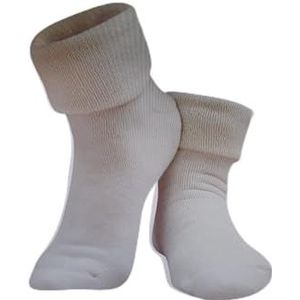 JaBranDo - Bedsokken voor mannen en vrouwen - Unisex zonder naad - slaapsokken, nachtsokken voor dames, heren en kinderen - maat 39-42 - als cadeau verpakt, wit, 39/42 EU