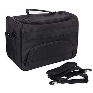 Kappers-gereedschapstas, grote kapperstas, opbergtas met schouderriem, zwart