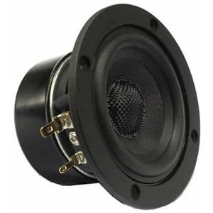 Tweeter auto Tweeters voor auto 2 stuks 3/3,5 inch 90 mm glasvezel waterdichte volledige midrange 4 Ohm 8 Ohm 15W auto home audio hoorn ronde luidspreker(8ohm)