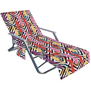 Beach Lounge Stoel Handdoek Covers Strandstoel Cover Antislip Zwembad Ligstoel Cover met Zakken Microfiber Strandlaken Sneldrogende Strandstoel Cover voor Zonnebaden