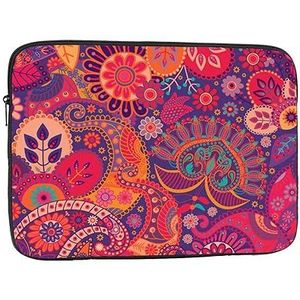 Etnische Tribal Klassiekers Bloemen Laptop Sleeve Case Waterdicht Schokbestendig Notebook Case Cover Mode Aktetas Tas Lichtgewicht Computer Tas voor Vrouwen Mannen 13 inch