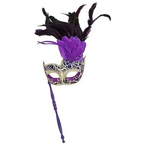 Oogmasker Om Te Slapen Maskerade Masker Bruiloft Carnaval Party Performance Paars Kostuum Sex Lady Mask Venice Feather Sexy Halloween Mask Slaapmasker (Size : A)