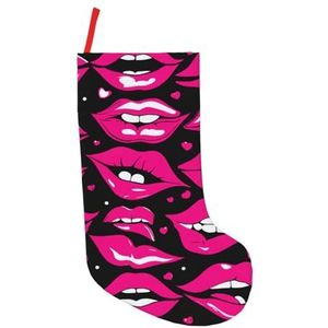 Lippen Print Kerst Kousen,Vakantie Party Decoraties