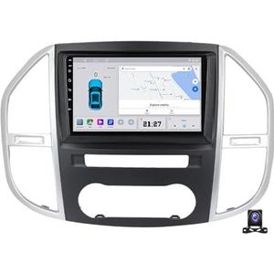 Wireless Carplay Screen for Car & Android Auto Head Unit Compatible with BENZ Vito 3 2014~2020 Touchscreen 9 Inch Double Din Car Stereo with Backup Camera Navigation 4G,C30 Plus