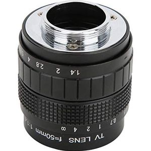 Handmatige lens met vaste focus, ringcamera 50 mm F1.4 C-vattinglens, cameraglas voor draagbare camera Verbruik elektronica-accessoire(zwart)