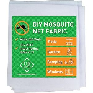 Witte Doe-het-zelf Muggennet Klamboe Stof | 3X6 Meter Gaas 2-Pack | Insectenhoes voor Tuin, Terras, Buiten & Ramen | Gaasscherm Barrière
