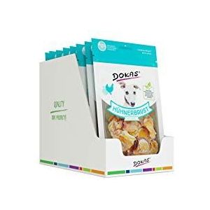 DOKAS Graanvrije premium snack met kippenborst voor honden, ideaal voor onderweg