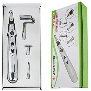Coriver 5-in-1 acupunctuurpen, elektronische meridiaan-massagepen Energiepen, body healing massager therapie-instrument Pijnbestrijding massagetool met 5 massagekoppen
