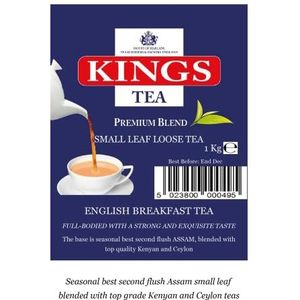 KINGS TEA PREMIUM ENGLISH BREAKFAST LOOSE TEA, SMALL LEAF, 1Kg